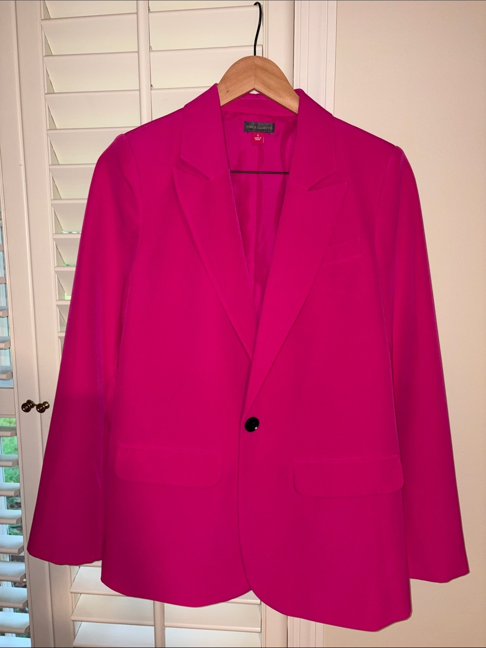 Vince Camuto Hot Pink Single-Button Blazer